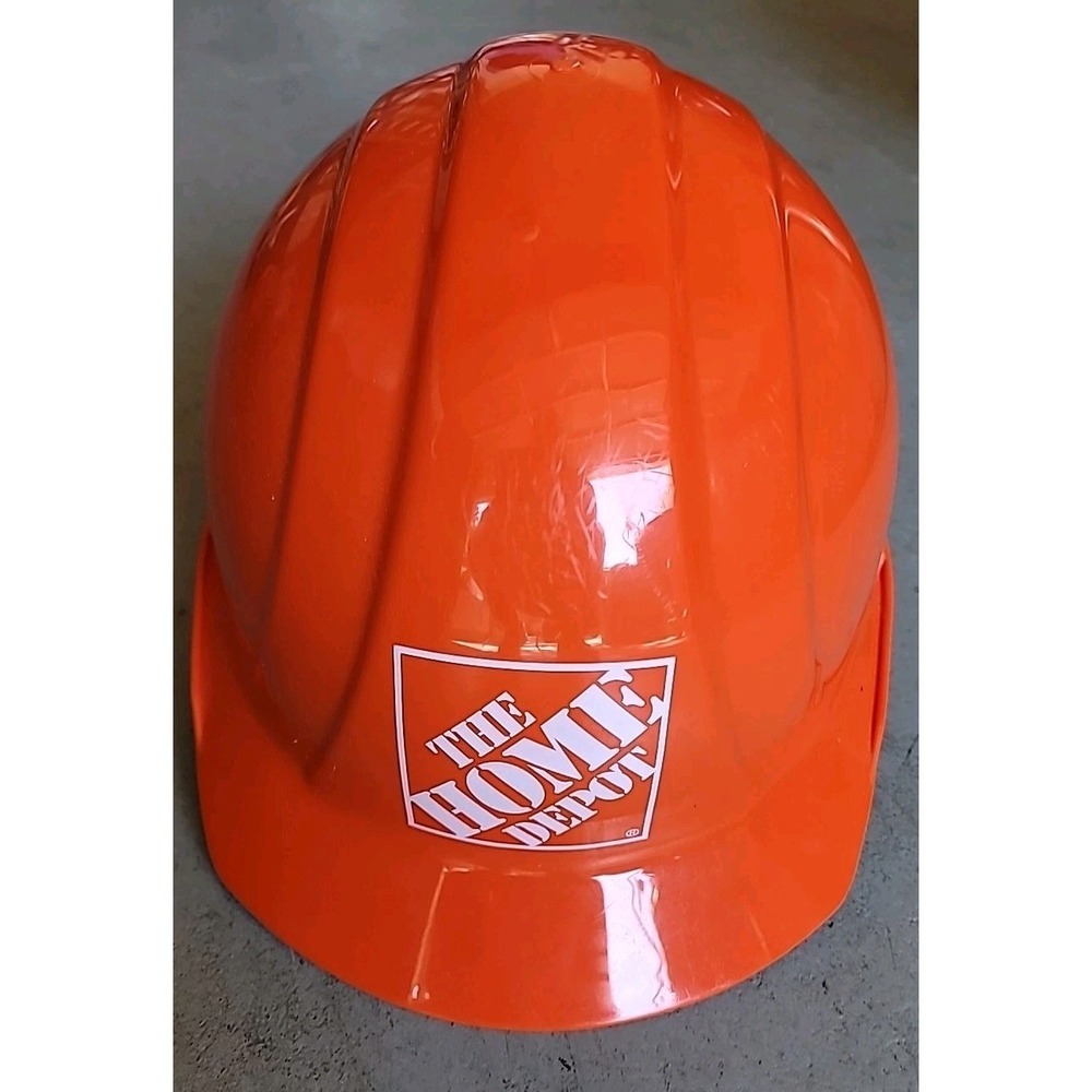 Home Depot ERB Safety Hard Hat Orange Adjustable Ratchet ANSI Certified USA NEW